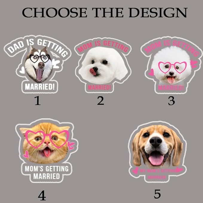 Personalized 50 pcs Double-Sided Wedding Pet Stir Sticks, Custom Dog Cat Stir - Image 3