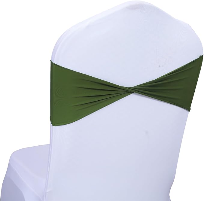 MDS Pack of 200 Spandex Chair Sashes Bows Elastic Stretch Dining Chair Bands by MDS