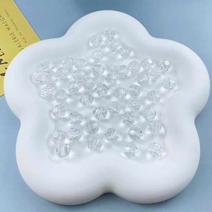 100 PCS 8mm Crystal Glass Beads Round Multiple Faceted Loose Spacer Glass Beads - Image 6