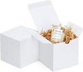 Eupako Gift Boxes 4x4x4 25 Pack White Kraft Paper Box by Eupako