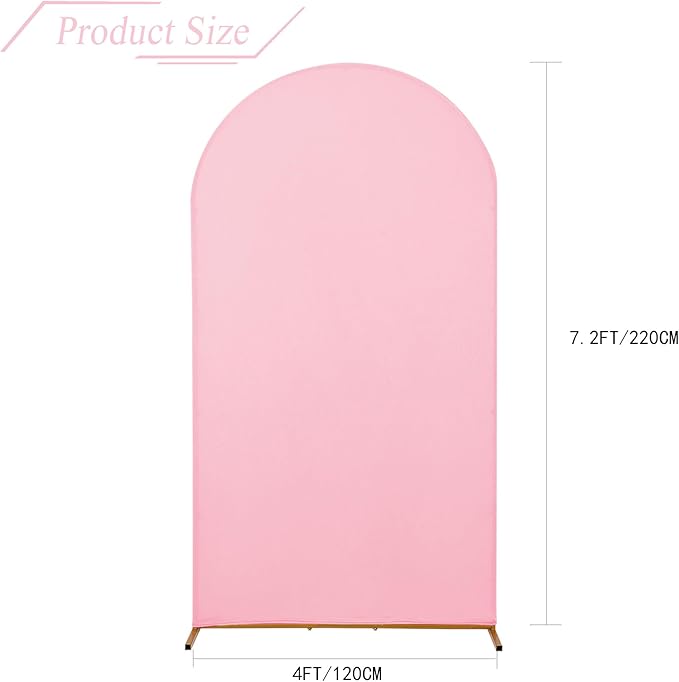 bricia Wedding Arch Backdrop Stand Cover, 7.2FT Double Sided Stretchy Arch - Image 2