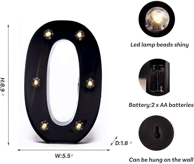 Foaky Black Light Up Numbers, Marquee Numbers - Image 3
