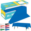 Blue Plastic Table Cover Roll - 54IN x 100FT by Niuara