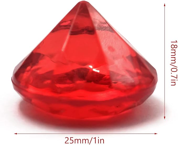 100Pcs Clear Acrylic Diamonds 25mm Wedding Table Scatters Gemstones Confetti - Image 2