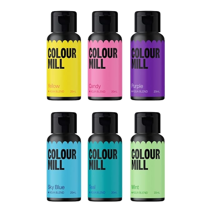 Colour Mill Pool Party Pack Aqua Blend Water-Based Food Coloring, 20 by ColourMill