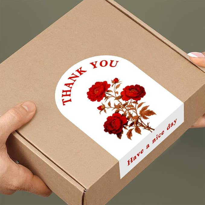 300Pcs Large Thank You Stickers, Outer Packaging Sealing Labels, and Gift Box - Image 3