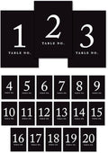 Andaz Press Table Numbers 1-20, 4x6-Inch Single Side, by AndazPress