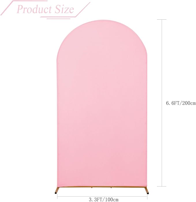 bricia Wedding Arch Backdrop Stand Cover, 6.6FT Double Sided Stretchy Arch - Image 2