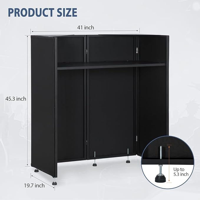 LUCKUP DJ Facade Booth 41"L x 20"W Portable DJ Facade - Image 3