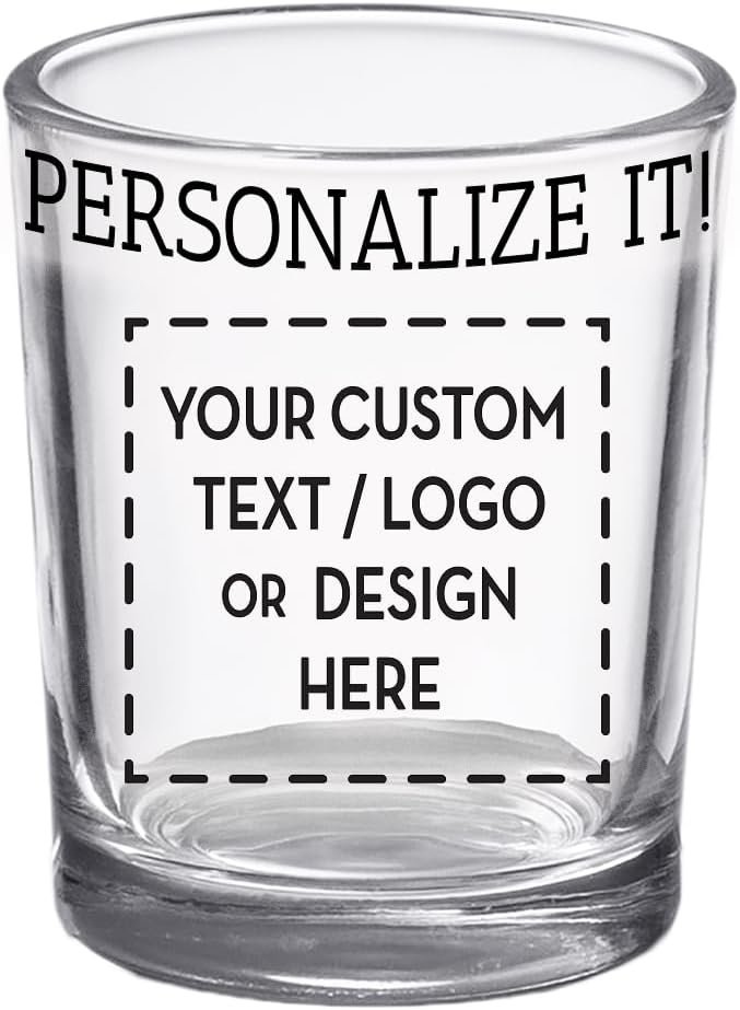 Custom Image Shot Glass 2.5oz, Personalized by SpottedDogCompany