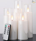 Amagic Pure White Flameless Candles, Battery Operated Candles, Acrylic by AMAGIC