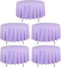 LTC LINENS 5 Pack 90 Inch Round Tablecloth Lavender by LTCLINENS
