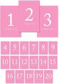 Andaz Press Table Numbers 1-20 on Perforated Paper, 4x6-inch Single Sided Sign by AndazPress