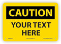 Custom OSHA Style Caution Sign 10" x 14" Aluminum Sign, Customizable "Your Text by Accuform