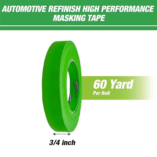 LAUCO DINOGREN High Performance Automotive Masking Tape – 0.75 Inch x 60 Yards - Image 2