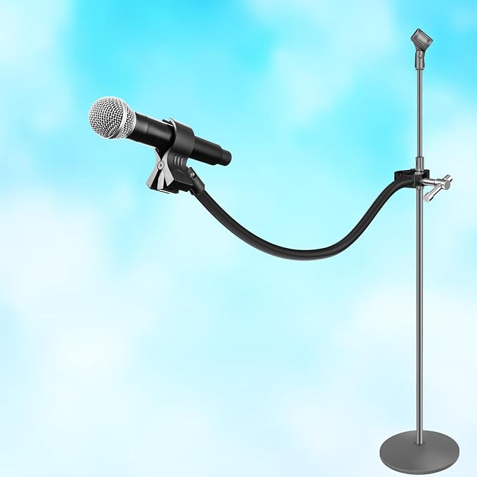 Gooseneck Microphone Stand, 19.69" Flexible Adjustable Arm Super Crab Clamp Mic - Image 5
