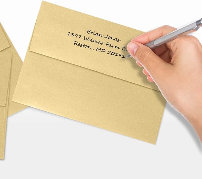 LUXPaper A7 Invitation Envelopes | Peel & Press | 5 1/4" x 7 1/4" | Blonde - Image 6