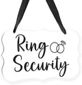 Acrylic Wedding Sign, Ring Bearer Sign, Ring Security Decor, by Unknown