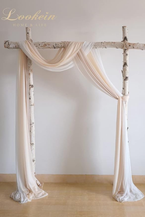 Lookein Chiffon Arch Fabric Drapes - Image 8