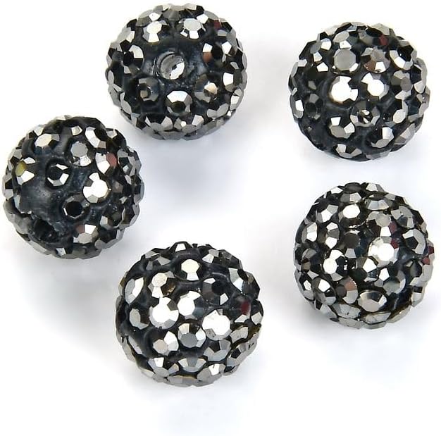 100pcs Adabele Grade A Suncatcher Crystal Rhinestone Pave Loose Beads 12mm Jet by AdabeleLLC