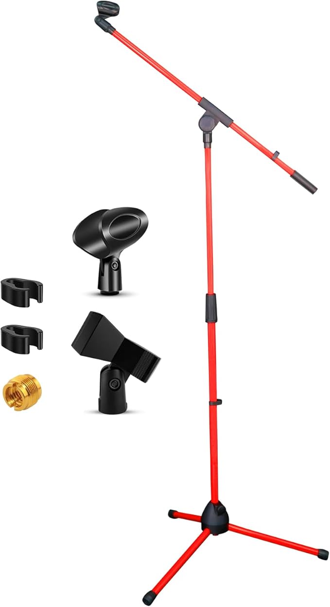 5 Core Tripod Mic Stand Floor Adjustable 18 to 72 Inches Sturdy Boom Arm Holder by 5Core