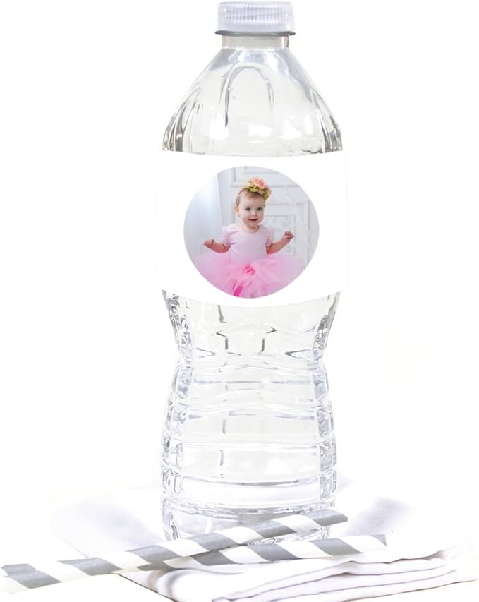 Andaz Press Personalized Favors 20-Pack Custom Photo Water Bottle Labels & - Image 3
