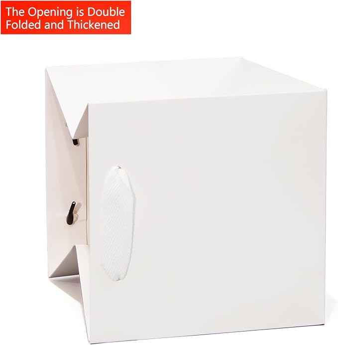 White Paper Gift Bag 4 x 4 Gift Box Small Square Bottom Paper Bags - Image 3