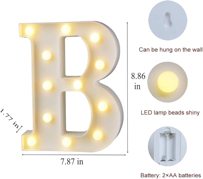 MUMUXI Marquee Light Up Letters | Large Light Up Numbers | Battery Powered and - Image 2