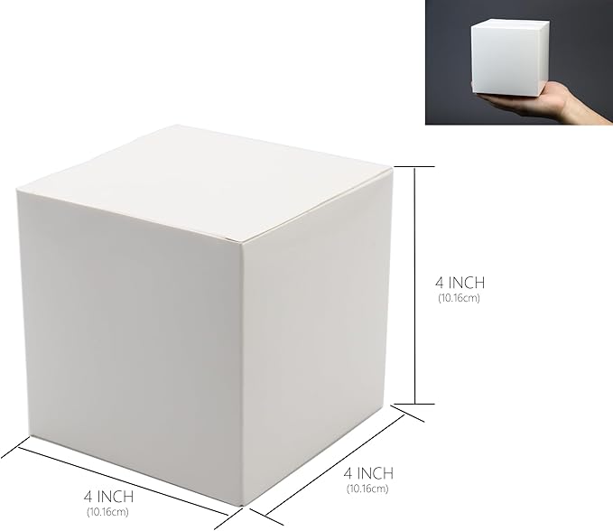 Oletx 25 Pcs White Paper Gift Boxes, Small Candy Boxes Bulk, Goodie Treat Boxes - Image 2