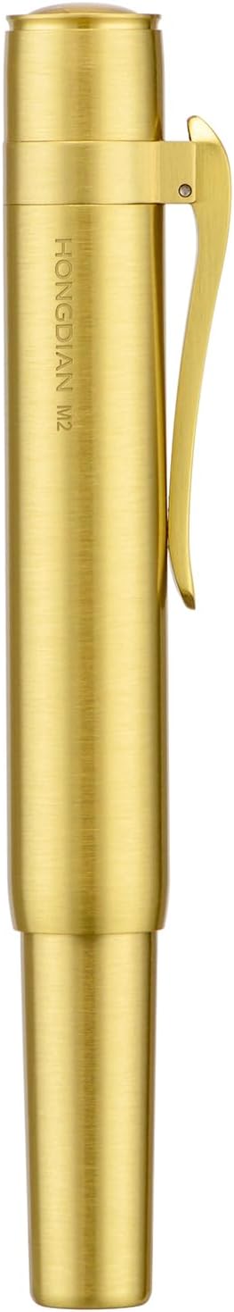 Hongdian M2 Black Forest Mini Fountain Pen, Medium Soft Golden Nib & Sleek - Image 9