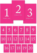 Andaz Press Table Numbers 1-20 on Perforated Paper, 4x6-inch Single Sided Sign by AndazPress