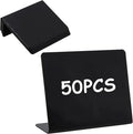 50Pcs Food Labels for Party Buffet PVC Erasable Writing Pad Mini Chalkboard by Unknown