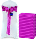 MDS Pack of 300 PCS Satin Chair Sashes Charmeuse Sateen Dining Chair Bows by MDS