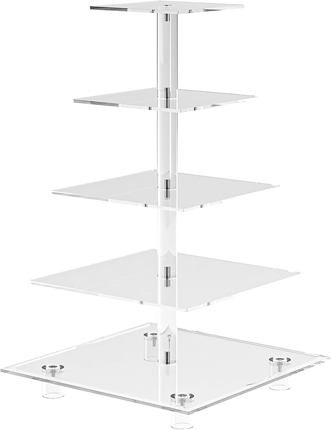 Cupcake Stand for 50 Cupcakes, 5 Tier Cupcake Holder, Large Clear Cupcake Tower - Image 9