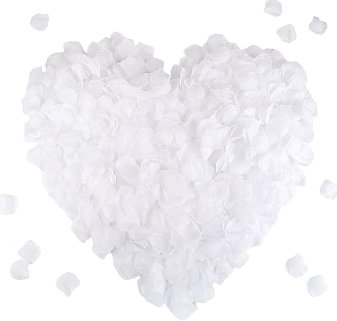 CODE FLORIST 1500 PCS White Silk Rose Petals by CODE+FLORIST