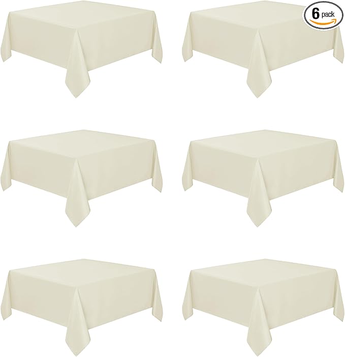 Fitable 6 Pack Square Tablecloths by Fitable