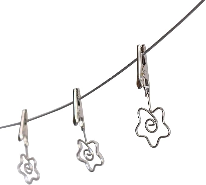 Multi-Purpose Steel Wall Hanging Photo Display Cable Wire Rod - Image 7