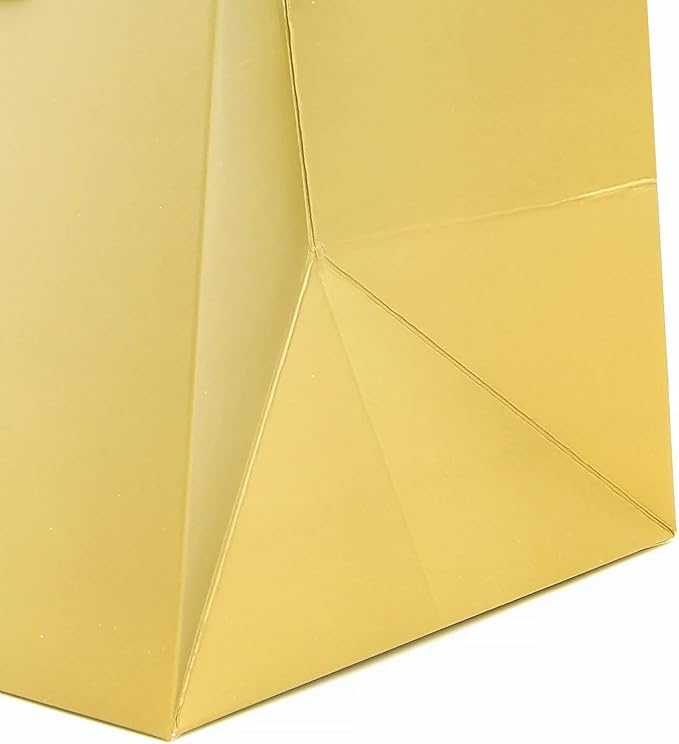 Gold Paper Gift Bag Small Square Bottom Paper Bags - Image 9