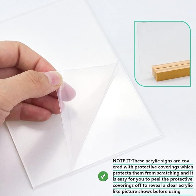 8 Pack 5 x 7 Inch Blank Clear Acrylic Table Displays - Image 5