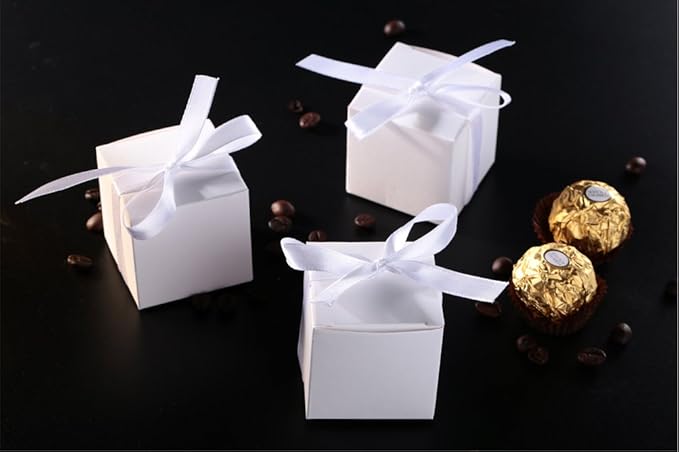 AWELL White Gift Candy Box Bulk 2x2x2 inches - Image 6