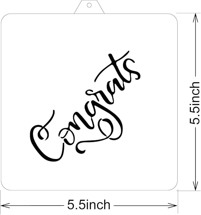 Congrats Hand Lettered Stencil and Cookie Cutter, Cookie Stencil, Cutter Stenci - Image 2
