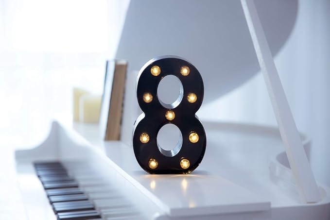 Foaky Black LED Marquee Number Lights Sign Light Up Marquee Number Lights Sign - Image 2