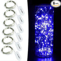CYLAPEX 6 Pack Blue Fairy Lights Battery Operated Fairy String Lights Firefly by CYLAPEX