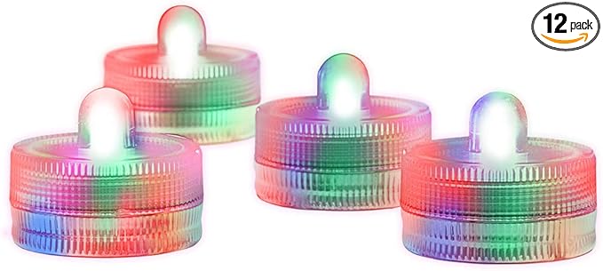 Submersible LED Lights cr2032 Battery Powered Underwater Waterproof LED Tea by KITOSUN