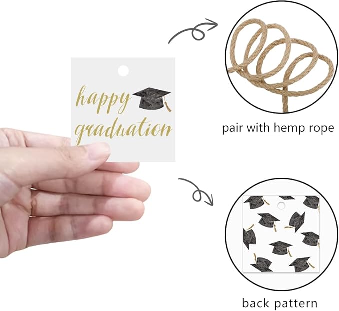 50 Pcs Graduation Gift Tags, Congrats Grad Party Favors Gift Tags - Image 3