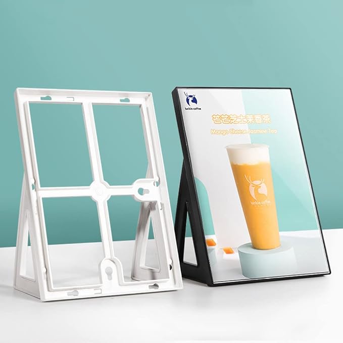 ABS Plastic Sign Holder，Menu Displays L Shape Sign Stand Vertical/Horizontal Use - Image 8