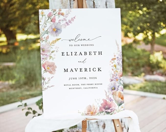 Black Wedding Welcome Sign Template, Large Wedding Sign, Modern Wedding Signs - Image 4