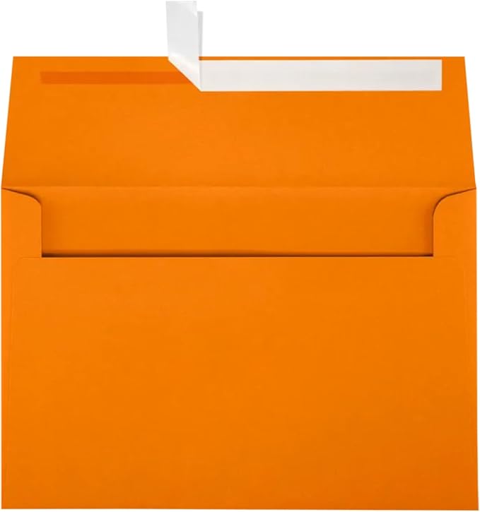 LUXPaper A10 Invitation Envelopes | Peel & Press | 6" x 9 1/2" | Mandarin by LUXPaper
