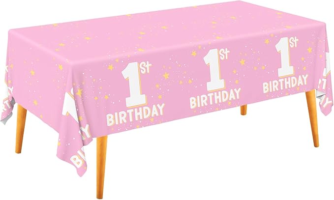 Gatherfun Baby Girl Party Supplies Set: 1st Birthday Decorations, Includes by Gatherfun
