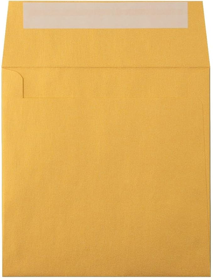 LUXPaper Square Invitation Envelopes | Peel & Press | 5 3/4" x 5 3/4" | Gold - Image 4